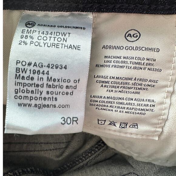 AG Medium Wash Whiskered Prima Cigarette Leg Jeans 30 - Picture 10 of 14